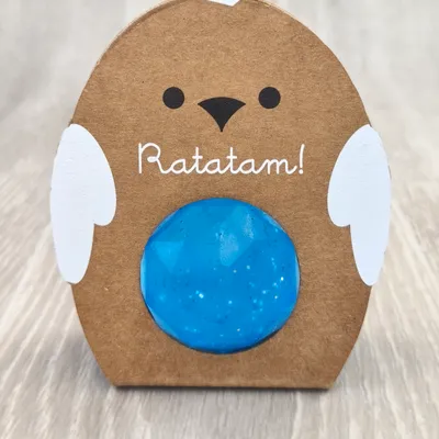 Balle rebondissante facette oiseau Bleu